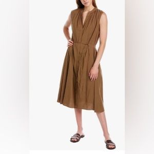 NWT Vince Sleeveless Shirred Band Collar Dress